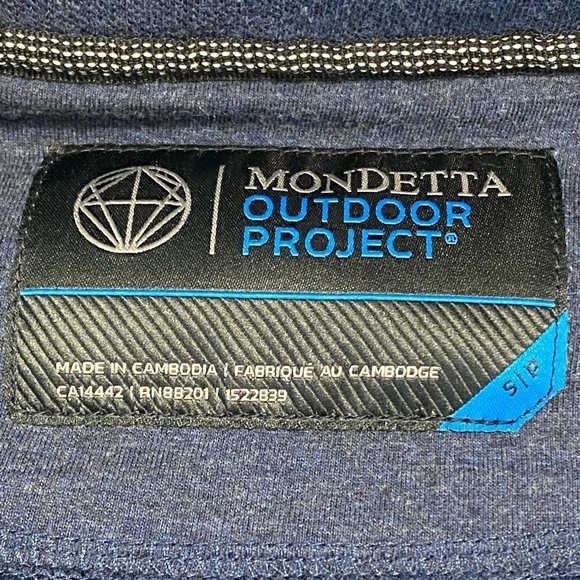 Mondetta‎ Outdoor Project Men's Navy Zip-up Jacket Size Small - Picture 2 of 10